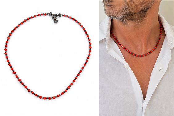 Halskette Cianfrone Gioielli Herr in Silber Corallo EMACOLL024 - EMACOLL024